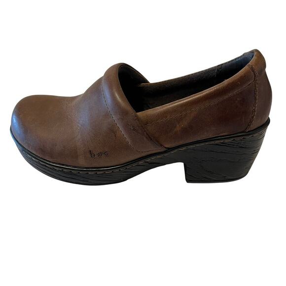 LEFT SHOE ONLY Amputee Replacement Clog BOC Nadiyya Leather Brown Size 7 Slip On - Picture 1 of 8